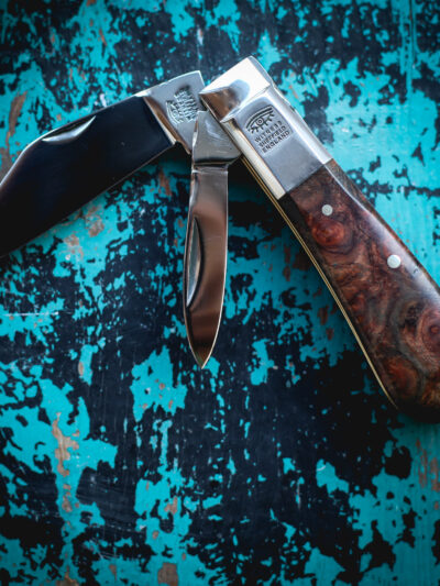 Taylor's Eye Witness - Handmade Twin Barlow Pocket Knife - Amboyna