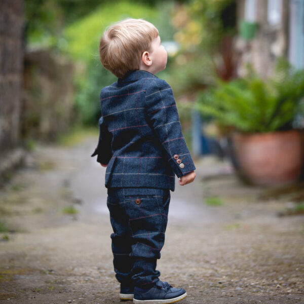 Marc Darcy - Children's Navy Three Piece Eton Suit - Image 4