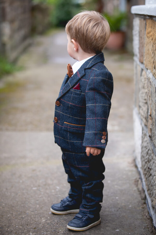 Marc Darcy - Children's Navy Three Piece Eton Suit - Image 2