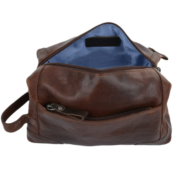 Ashwood Leather - Brown 4557 Washbag - Image 3