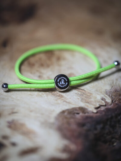 Swole Panda Recycled Rope Bracelet - Lime Green