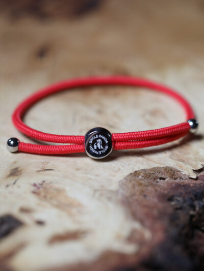 Swole Panda Recycled Rope Bracelet - Red