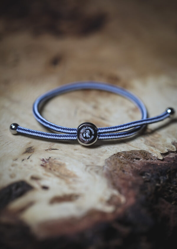 Swole Panda Recycled Rope Bracelet - White Stripe
