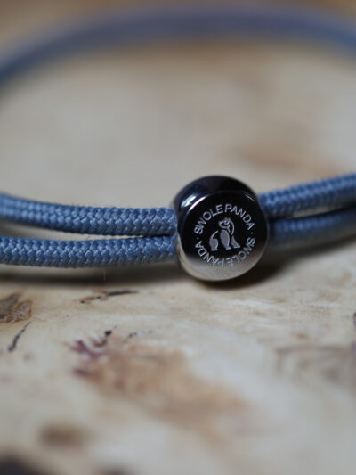 Swole Panda Recycled Rope Bracelet - Grey