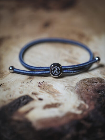 Swole Panda Recycled Rope Bracelet - Grey Stripe