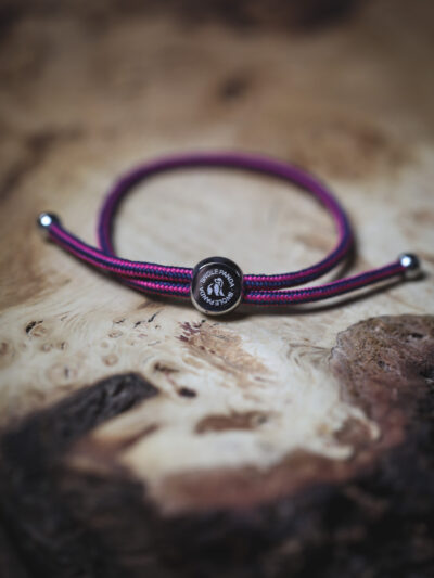 Swole Panda Recycled Rope Bracelet - Rich Pink Stripe