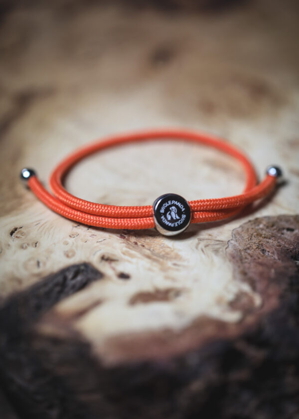 Swole Panda Recycled Rope Bracelet - Orange