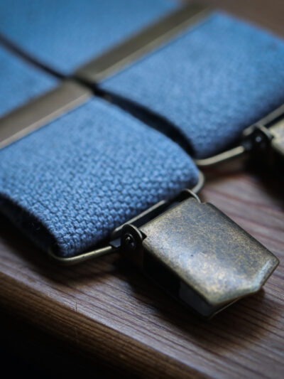 Antique Brass Clip Braces - silver