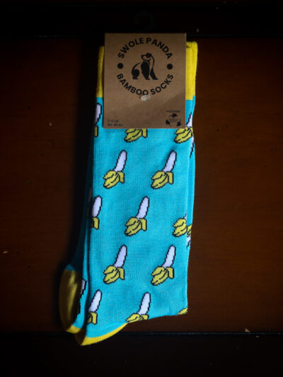 Swole Panda Bamboo Socks - Banana