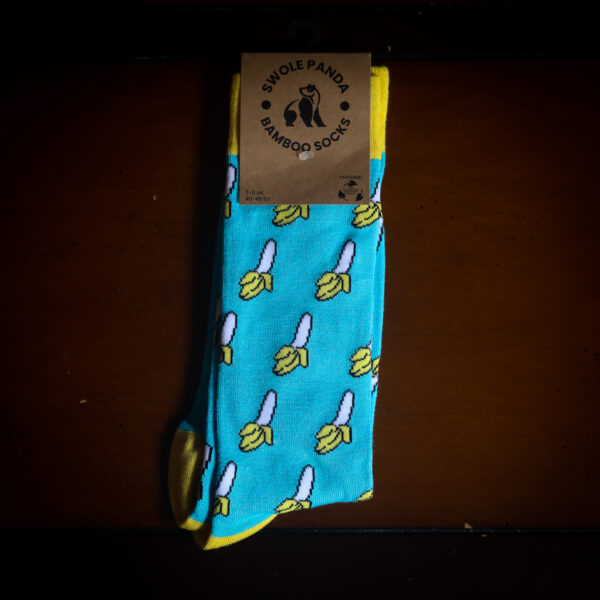 Swole Panda Bamboo Socks - Banana