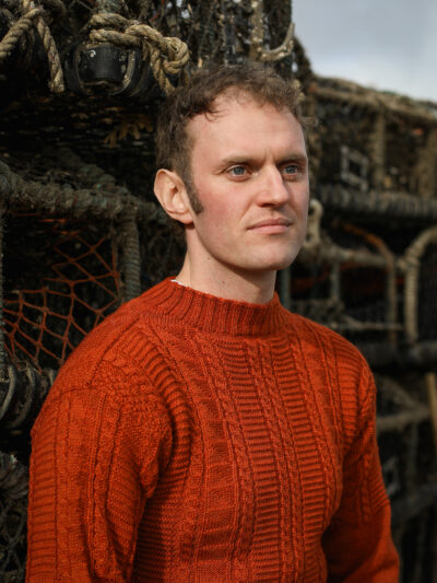 Berties of Bay Whitby Gansey in Orange