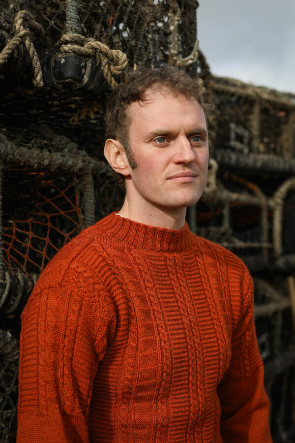 Berties of Bay Whitby Gansey in Orange