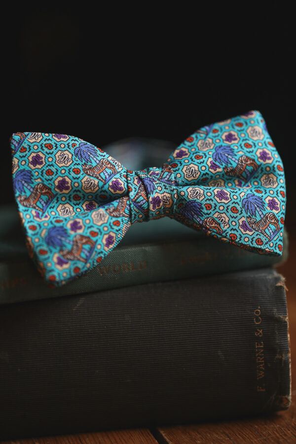 Silk Pre-Tied Bow Tie - Zebra