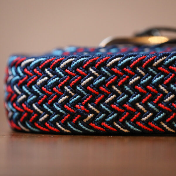 Swole Panda - Recycled Woven Belt - Blue/Red/White Dot