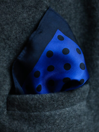 Tresanti Silk Pocket Square - Blue/Navy
