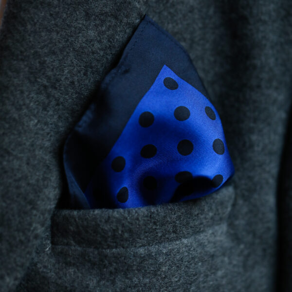 Tresanti Silk Pocket Square - Blue/Navy