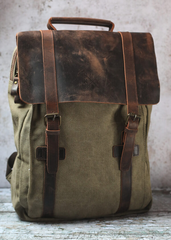 Kovered - Tamar Canvas Backpack - Army Green