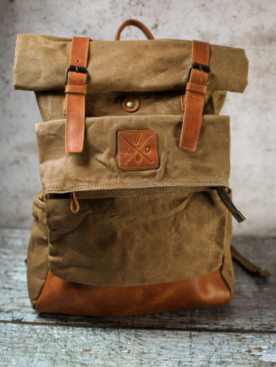 Kovered - Taw Canvas Rolltop Backpack - Tan