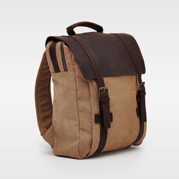 Kovered - Tamar Canvas Backpack - Tan - Image 5
