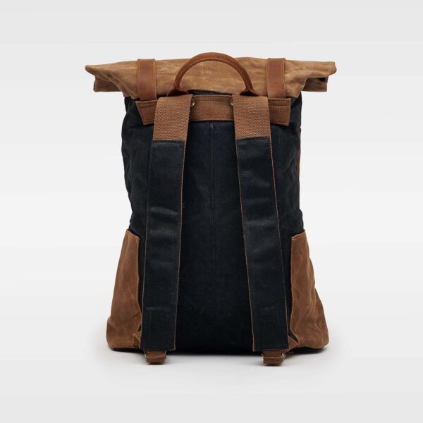 Kovered - Taw Canvas Rolltop Backpack - Black - Image 9