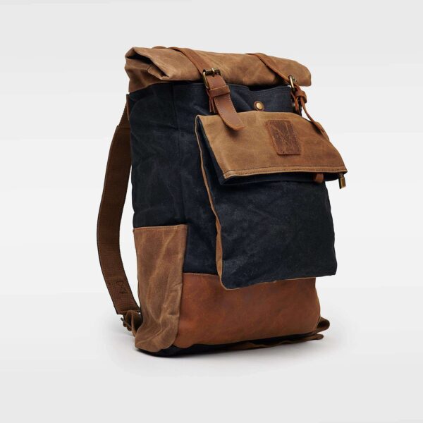 Kovered - Taw Canvas Rolltop Backpack - Black - Image 13