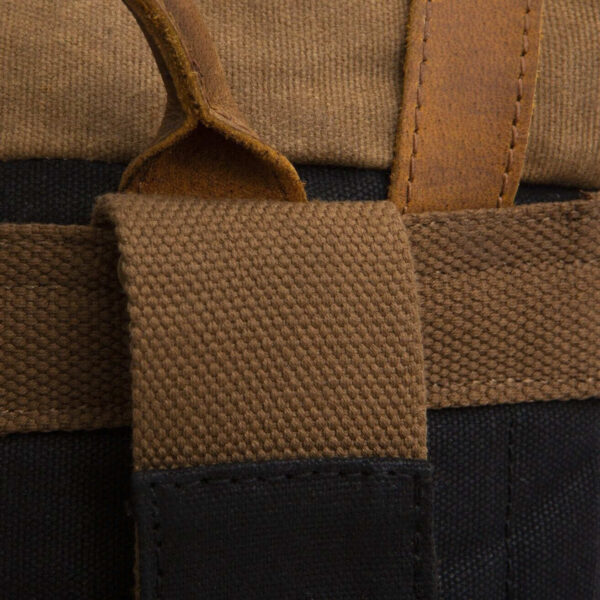 Kovered - Taw Canvas Rolltop Backpack - Black - Image 4