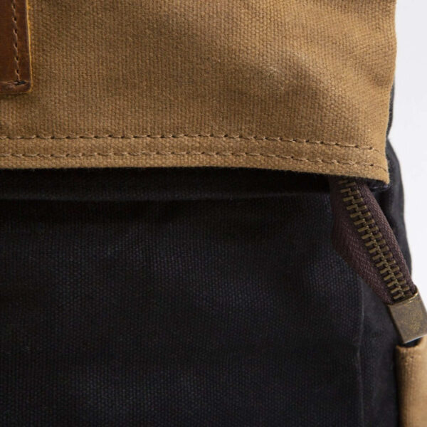 Kovered - Taw Canvas Rolltop Backpack - Black - Image 5