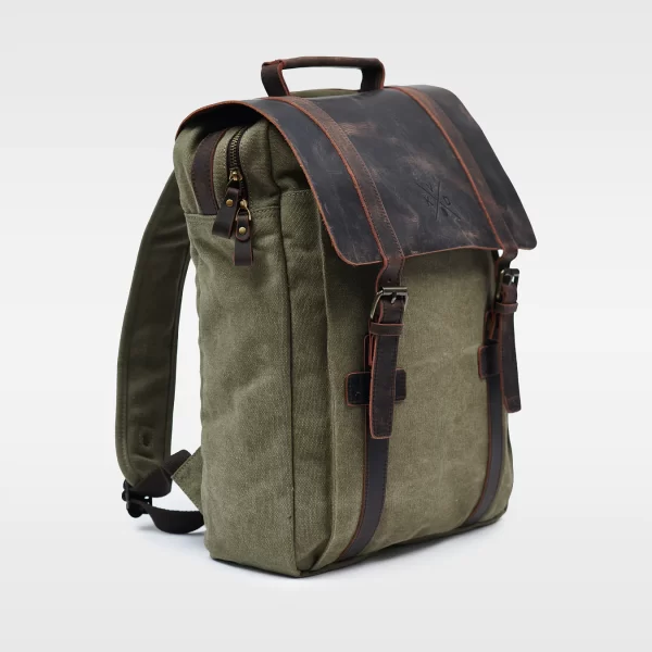 Kovered - Tamar Canvas Backpack - Army Green - Image 3