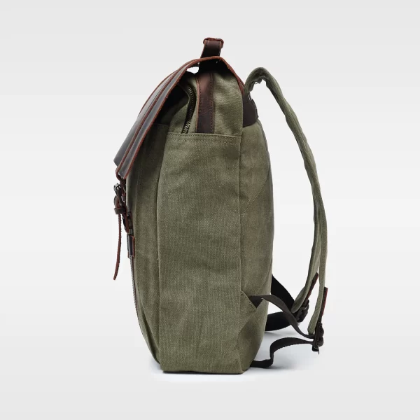 Kovered - Tamar Canvas Backpack - Army Green - Image 4