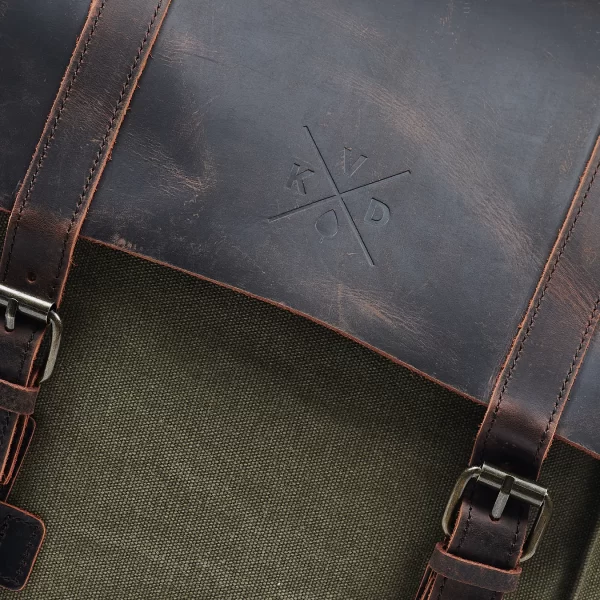 Kovered - Tamar Canvas Backpack - Army Green - Image 5