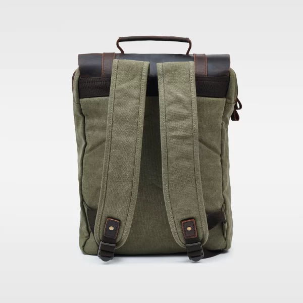 Kovered - Tamar Canvas Backpack - Army Green - Image 6