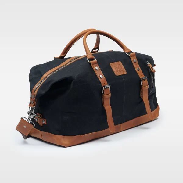 Kovered - Humber Waxed Canvas Holdall - Black - Image 4