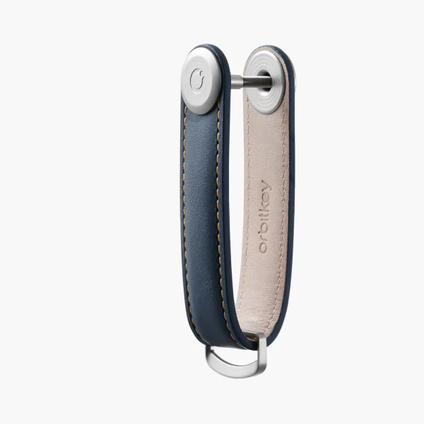 Orbitkey - Leather Key Organiser - Navy/Tan - Image 3