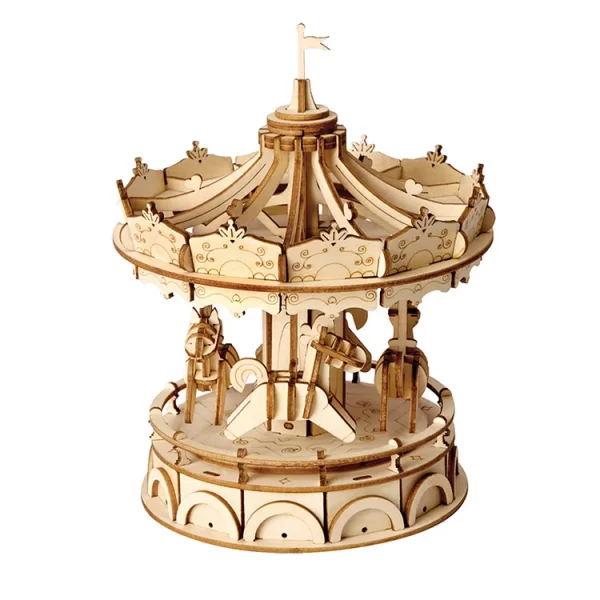 Rolife Wooden Model Kit - Merry Go Round - Image 3