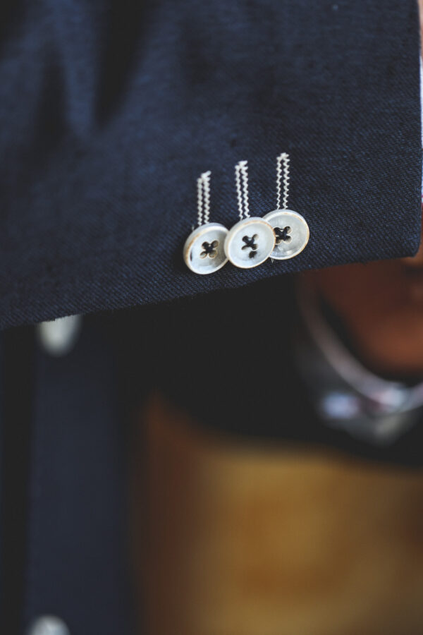 Guide London - Navy Contrast Stitch Jacket - Image 3
