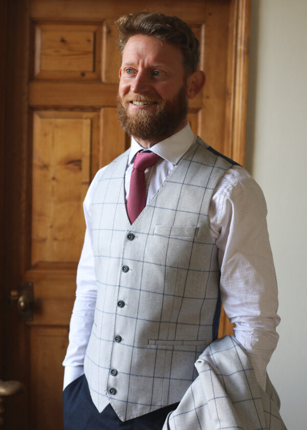 Guide London - Grey Check Waistcoat