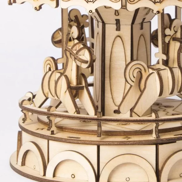 Rolife Wooden Model Kit - Merry Go Round - Image 4