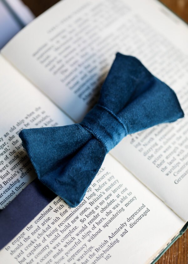 Velvet Bow Tie - Petrol - Image 2