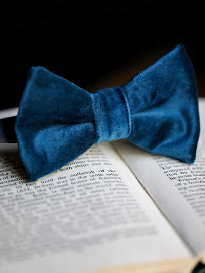 Velvet Bow Tie - Petrol
