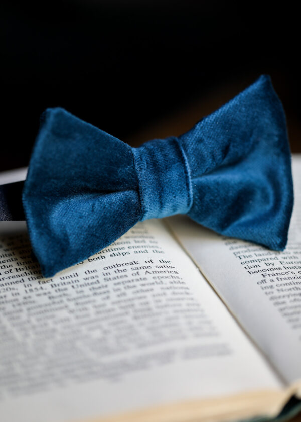 Velvet Bow Tie - Petrol