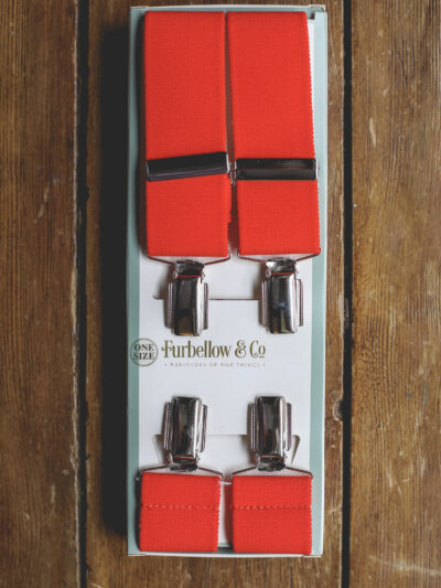 Feathered Clip Braces -35mm Orange