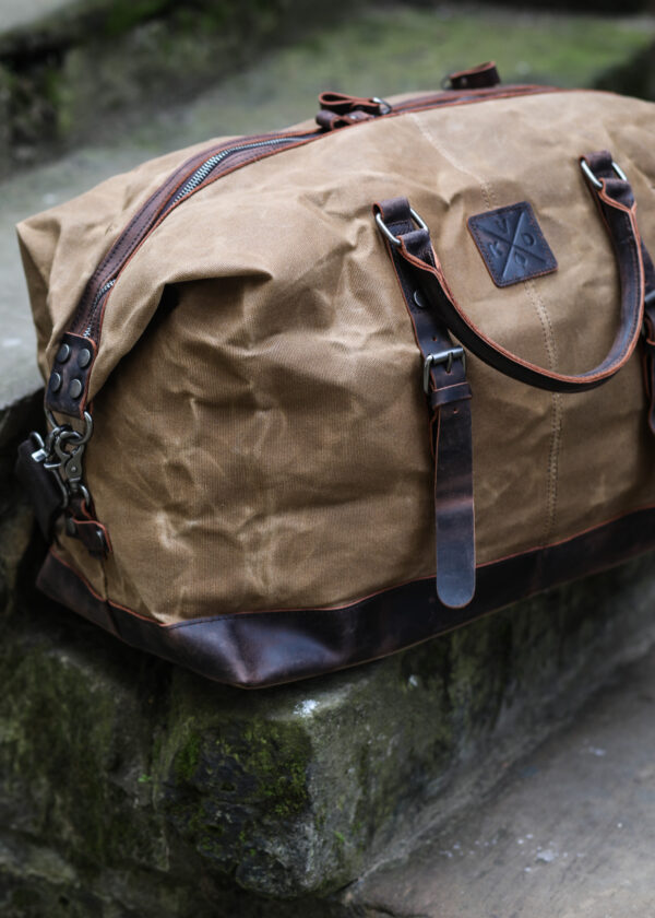 Kovered - Humber Waxed Canvas Holdall - Tan - Image 2