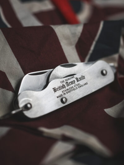 A genuine stainless steel British Army Knife Made in Sheffield, UK