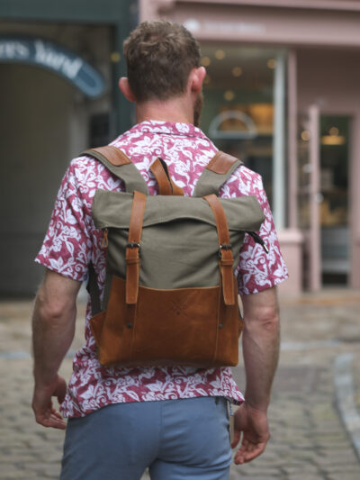 Kovered - Witham Canvas Backpack - Moss Green