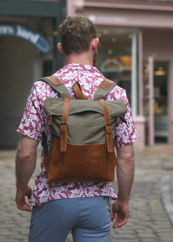 Kovered - Witham Canvas Backpack - Moss Green
