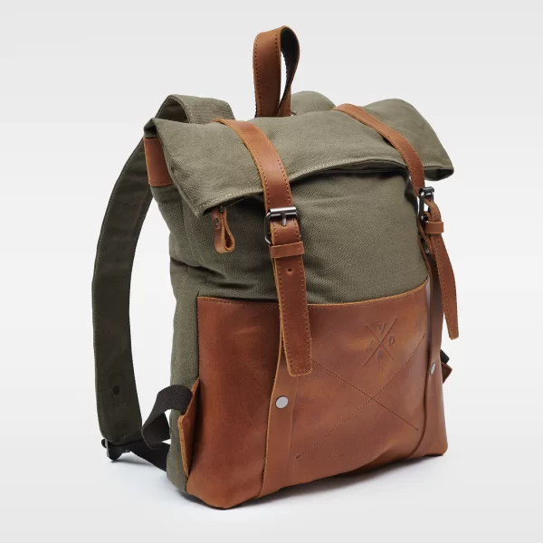 Kovered - Witham Canvas Backpack - Moss Green - Image 5