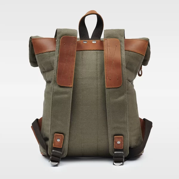 Kovered - Witham Canvas Backpack - Moss Green - Image 4