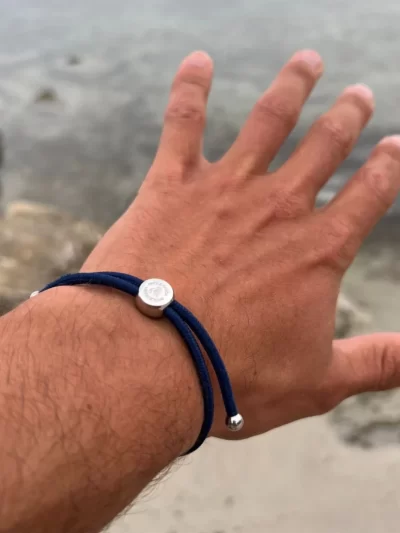 Swole Panda Recycled Rope Bracelet - Dark Blue