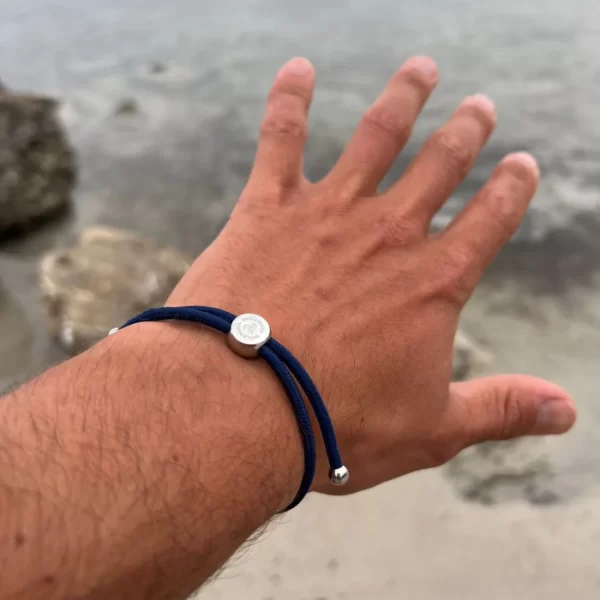 Swole Panda Recycled Rope Bracelet - Dark Blue