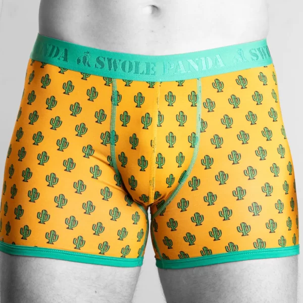 Swole Panda Bamboo Boxers - Cactus
